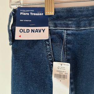 Old Navy jeans, flare trouser.